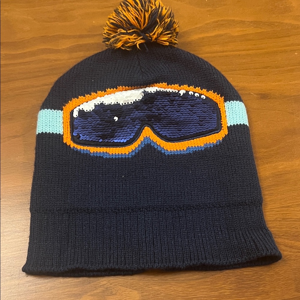 Target Kids' Dark Blue Hat with Sequin Goggles